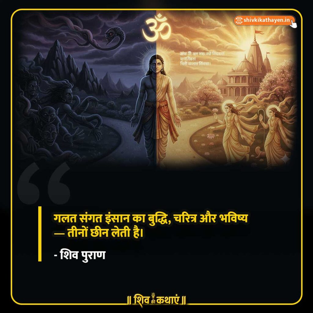शिव पुराण का अनमोल वचन - गलत संगत का परिणाम